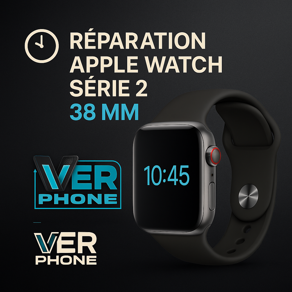 Réparation Apple Watch Série 2 38 MM chez VerPhone avec écran cassé ou batterie faible