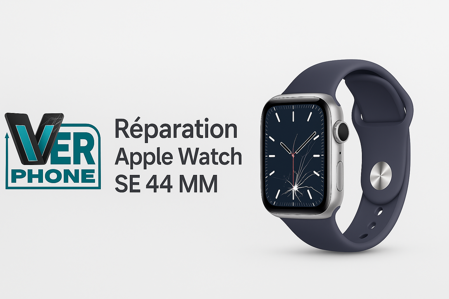 Réparation Apple Watch Série SE 44 MM avec écran cassé ou batterie faible chez VerPhone